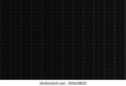 Black metal texture steel background.Perforated sheet metal.ark black Geometric grid background.