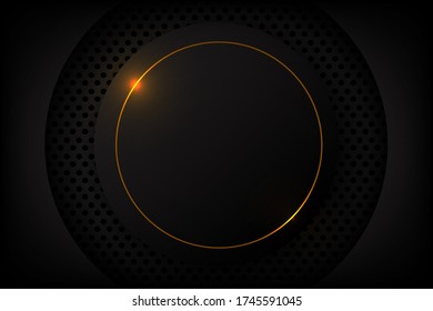Black metal texture steel background.with golden and black shapes.energy and power style. vector design illustration eps.10