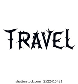 black metal travel sticker fashion sticker vector illustration template design