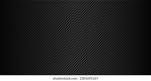 Black metalic carbon fiber texture Dark vector background