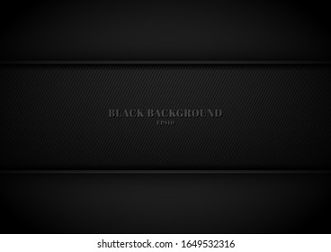 Schwarz-metallischer Hintergrund und Textur mit Platz für Ihren Text. Vektorillustration