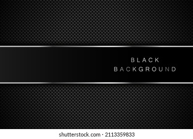 Black metallic background. Vector illustration.