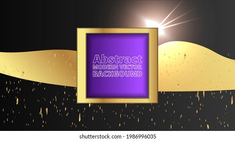 Black metallic golden glitter motion 3d art deco elegant realistic geometric abstract modern vector background techno, luxury strong design for banner decoration, shiny sparkles creative pattern