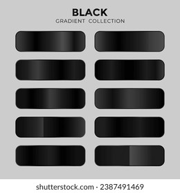 colección de gradiente metálico negro, combinación de color negro
