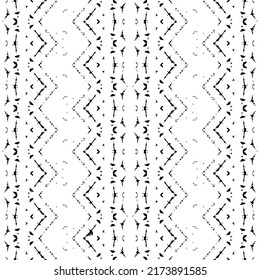 Black Mexican Pattern. Zig Zag Art. Zigzag Ink Vector. Black Scribble Pattern. Simple Ethnic Line. Tribal Ink Doodle Batik. Abstract Aztec Pattern. Ethnic Boho Dark Batik. Seamless Dark Native Repeat