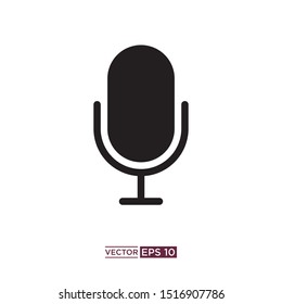 black mic icon vector illustration template