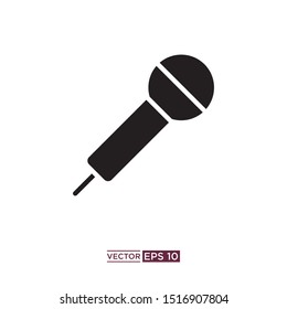 black mic icon vector illustration template
