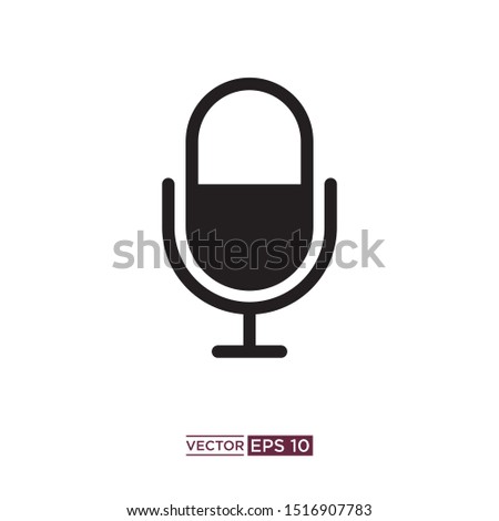 black mic icon vector illustration template
