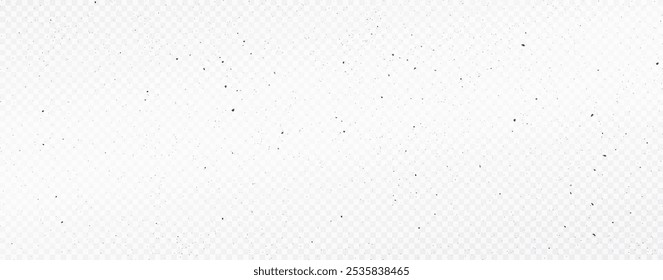 Black micro dust isolated on transparent background. Texture grunge background with tiny black dust spray effect. Background with little noisy black particles
