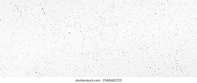 Black micro dust isolated on transparent background. Texture grunge background with tiny black dust. Background with little noisy black particles