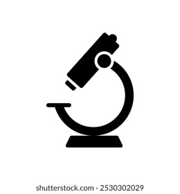 Black micro scope on transparent background