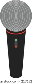 Black microphone icon design concept 