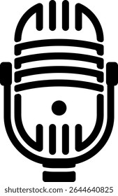 black microphone icon with no background