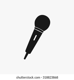 Black Microphone icons set. Vector Illustration eps10
