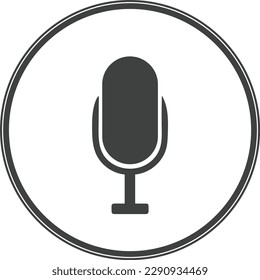 black microphone mic voice recording icon vector illustration