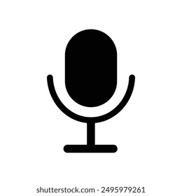 Black Microphone speaker flat icon for apps and websites. microphone icon isolated on white background. Modern icon vector illustration. EPS file 172.