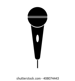 Black microphone vector.Microphone vector icon.Black microphone on a white background.