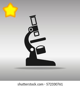black microscope Icon button logo symbol concept high quality