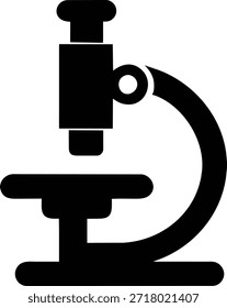 Schwarzes Mikroskopsymbol auf weißem Hintergrund. Ideal für Projekte in den Bereichen Wissenschaft, Forschung, Bildung, Medizin und Labor. Für Websites, Präsentationen, Infografiken und Werbung verwenden.