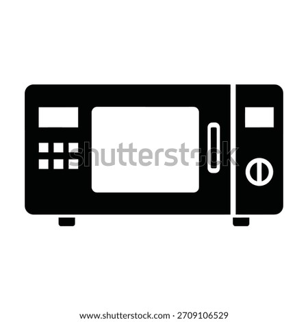 Black microwave oven icon kitchen appliance home appliance