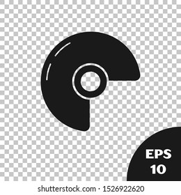 Black Military helmet icon isolated on transparent background. Army hat symbol of defense and protect. Protective hat.  Vector Illustration