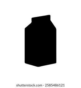 Black Milk box silhouette vector illustration on white background