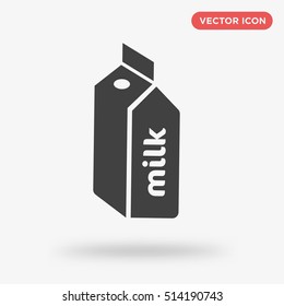 Black milk vector icon, isolated
