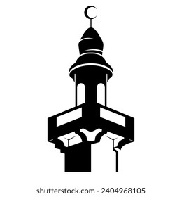 Moschee für Schwarze Minarett, Vektorgrafik