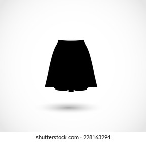 Black mini skirt icon vector
