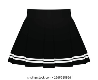 Black Mini Skirt. Vector Illustration