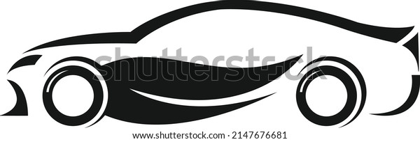 Black Minimal Car Logo\
Sports Car Mark 