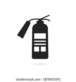 black minimal fire extinguisher icon. flat simple trend modern alert logotype graphic design element isolated on white background. concept of container for easy firefighting and flame precaution