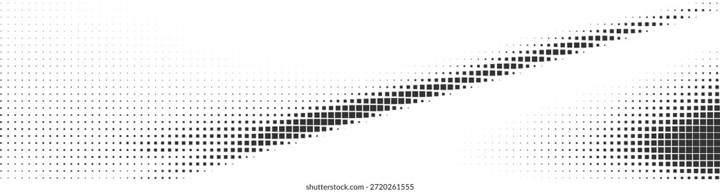Fundo de vetor de onda diagonal de meio-tom preto mínimo para layouts editoriais limpos, usados em revistas e cabeçalhos da Web