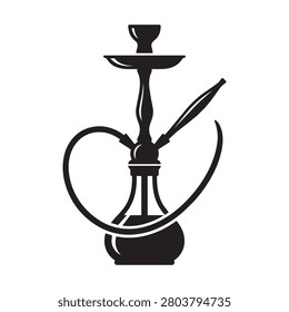 Black minimal hookah logo icon