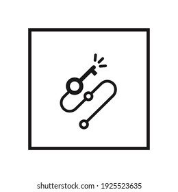 black minimal route like quest points. concept of ordinary path to knowledge or cognition and way to easy discovery. flat style trend modern quiz logotype graphic design isolated. Vector