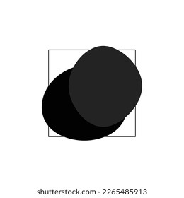 Marco Mínimalista Negro Aislado En Fondo. Ilustración vectorial