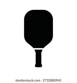 Black minimalist game paddle flat design vector illustration isolated on white background