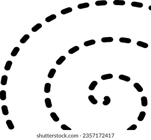 Black minimalist style decorative spiral