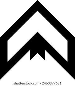 Forma de logotipo de estilo minimalista negro