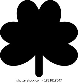 Black minimalistic leaf , illustration, vector on white background.