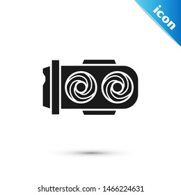 Black Mining farm icon isolated on white background. Cryptocurrency mining, blockchain technology, digital money market, cryptocoin wallet.  Vector Illustration