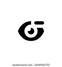 Black Minus Eye Icon Design