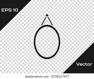 Black Mirror icon isolated on transparent background.  Vector