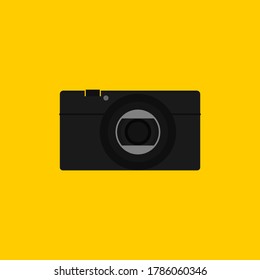 Black Mirrorless Camera vector illustration. Perfect template for Photography design