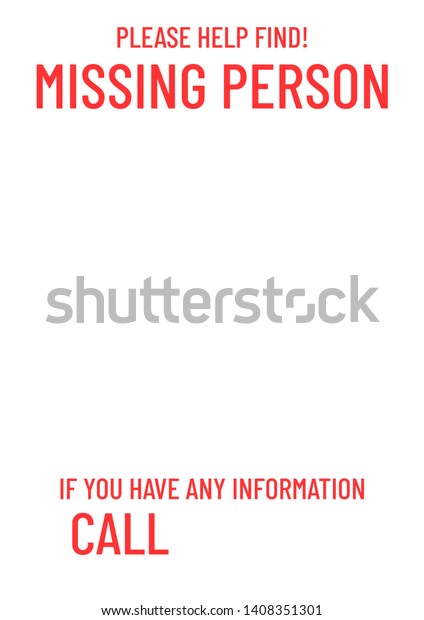 Black Missing Poster Template Person Lost Stock Vector (Royalty Free ...