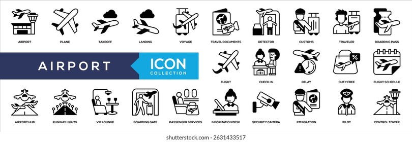 Black Mixed - Airport Icon Collection