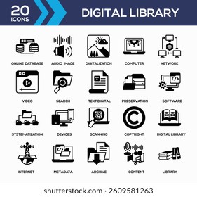 Black Mixed - Digital Library Icon Collection
