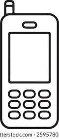 Black mobile phone with blank screen