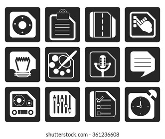Black Mobile Phone, Computer and Internet Icons - Vector Icon Set 3