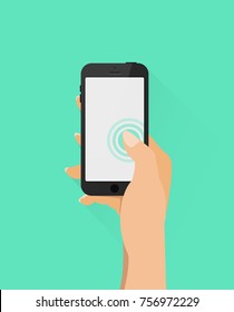 Smartphone mit schwarzem Handy-Flachbildschirm